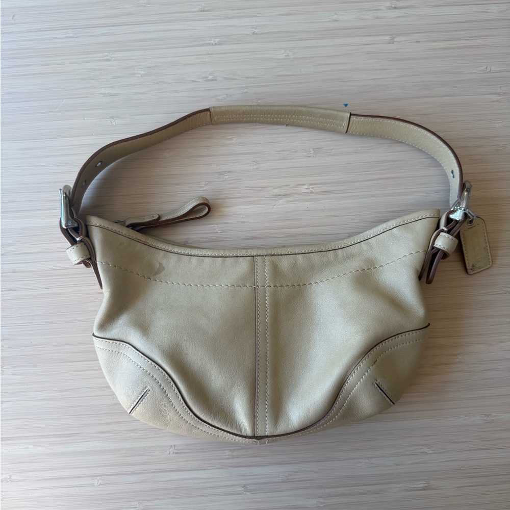 Y2K Coach Soho Mini Cream Shoulder Bag